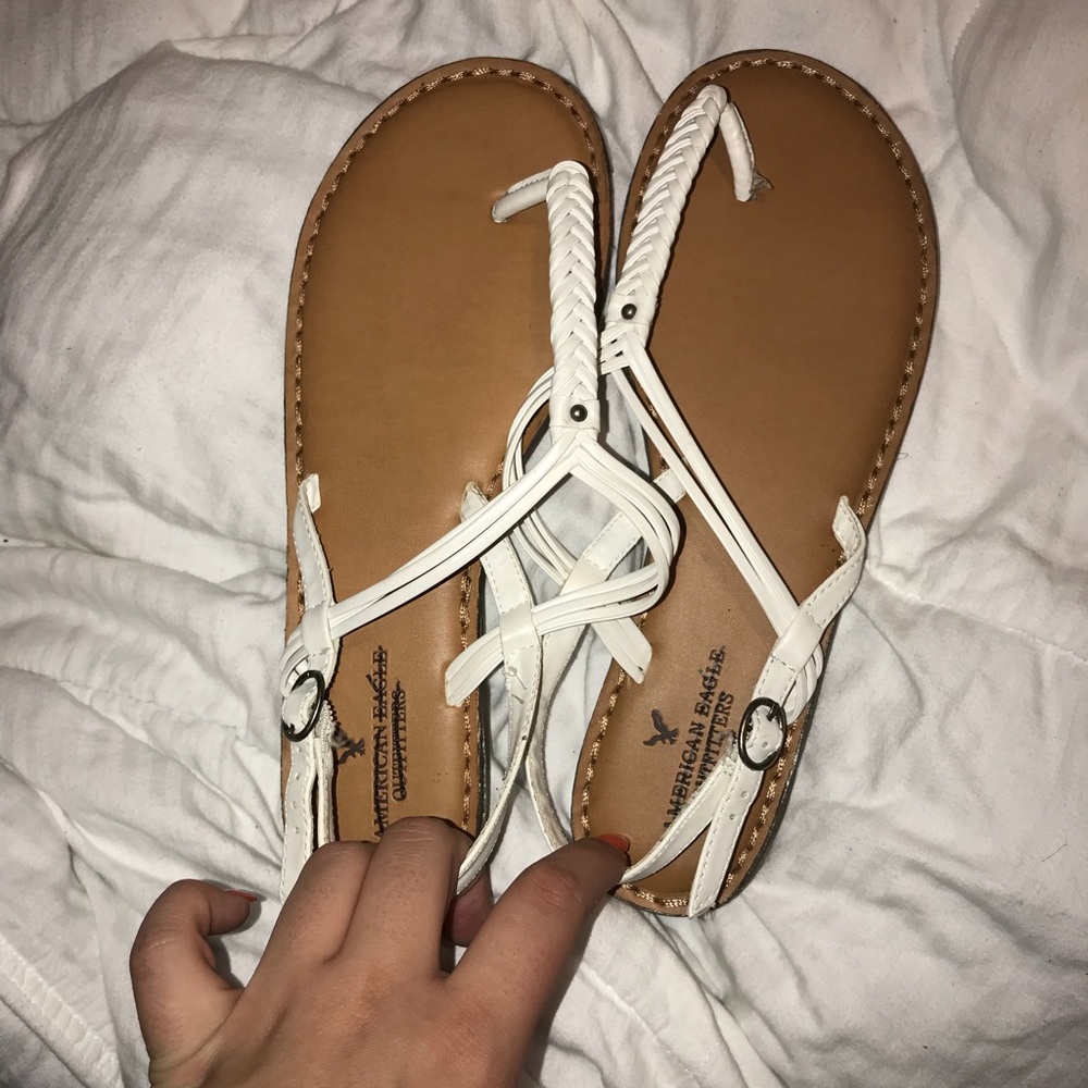 White sandals